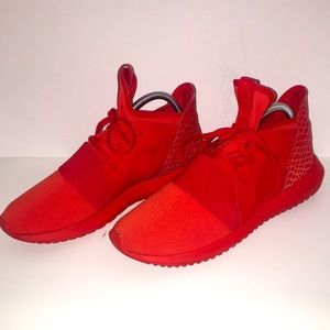 Women’s red Adidas athletic shoes size 8 1/2